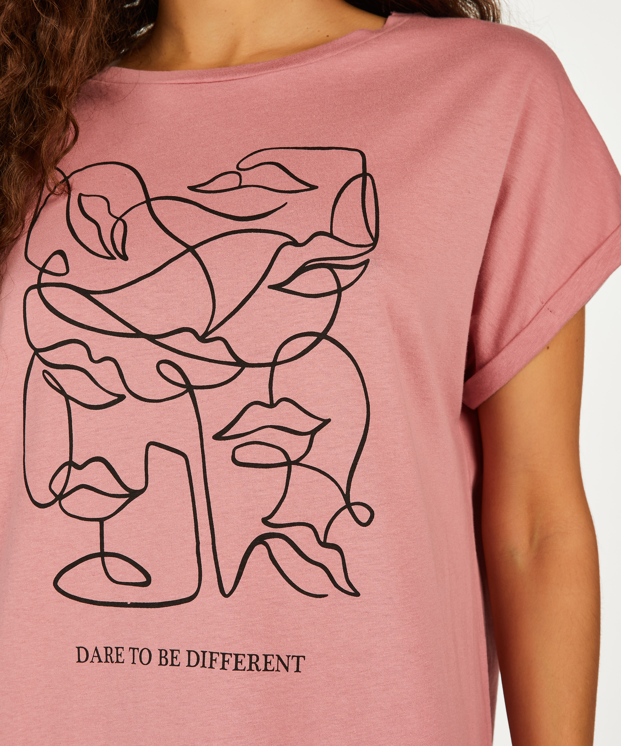 Camis&oacute;n de escote redondo, Rosa, main