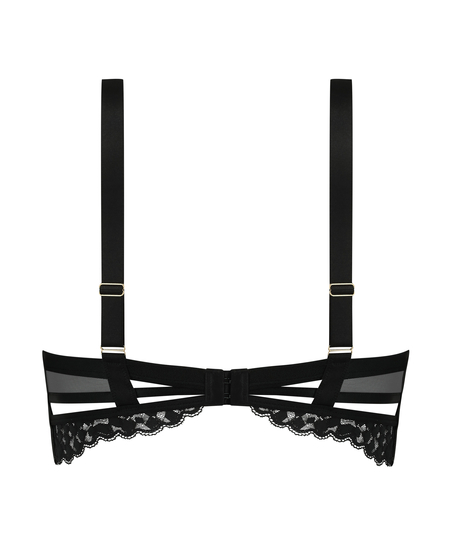 Sujetador longline de aros preformado push-up Desire, Negro