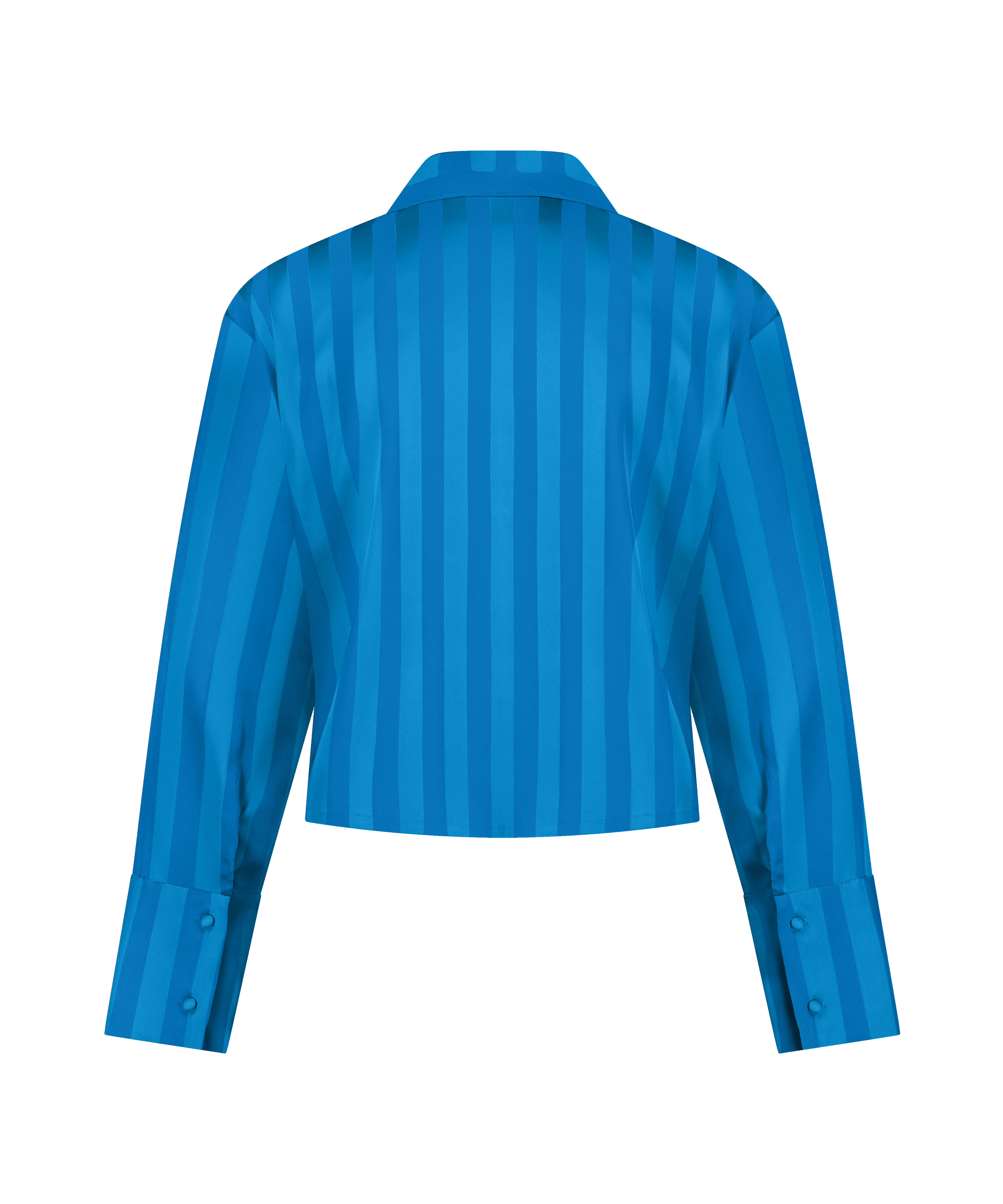 Chaqueta de manga larga y satén, Azul, main