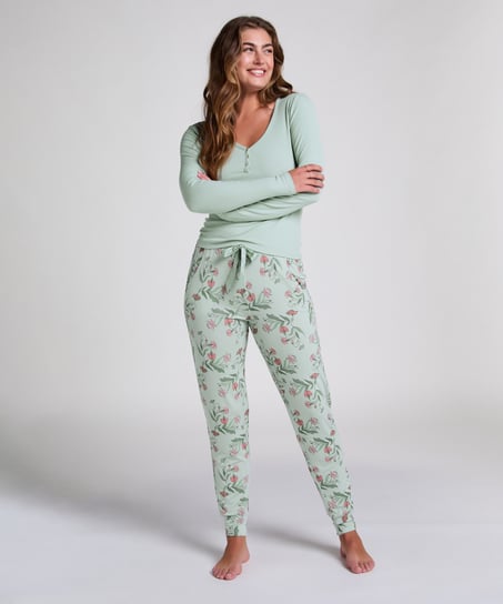 Pantal&oacute;n de pijama Jersey, Verde