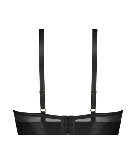 Sujetador longline de aros no preformado Pleasure, Negro