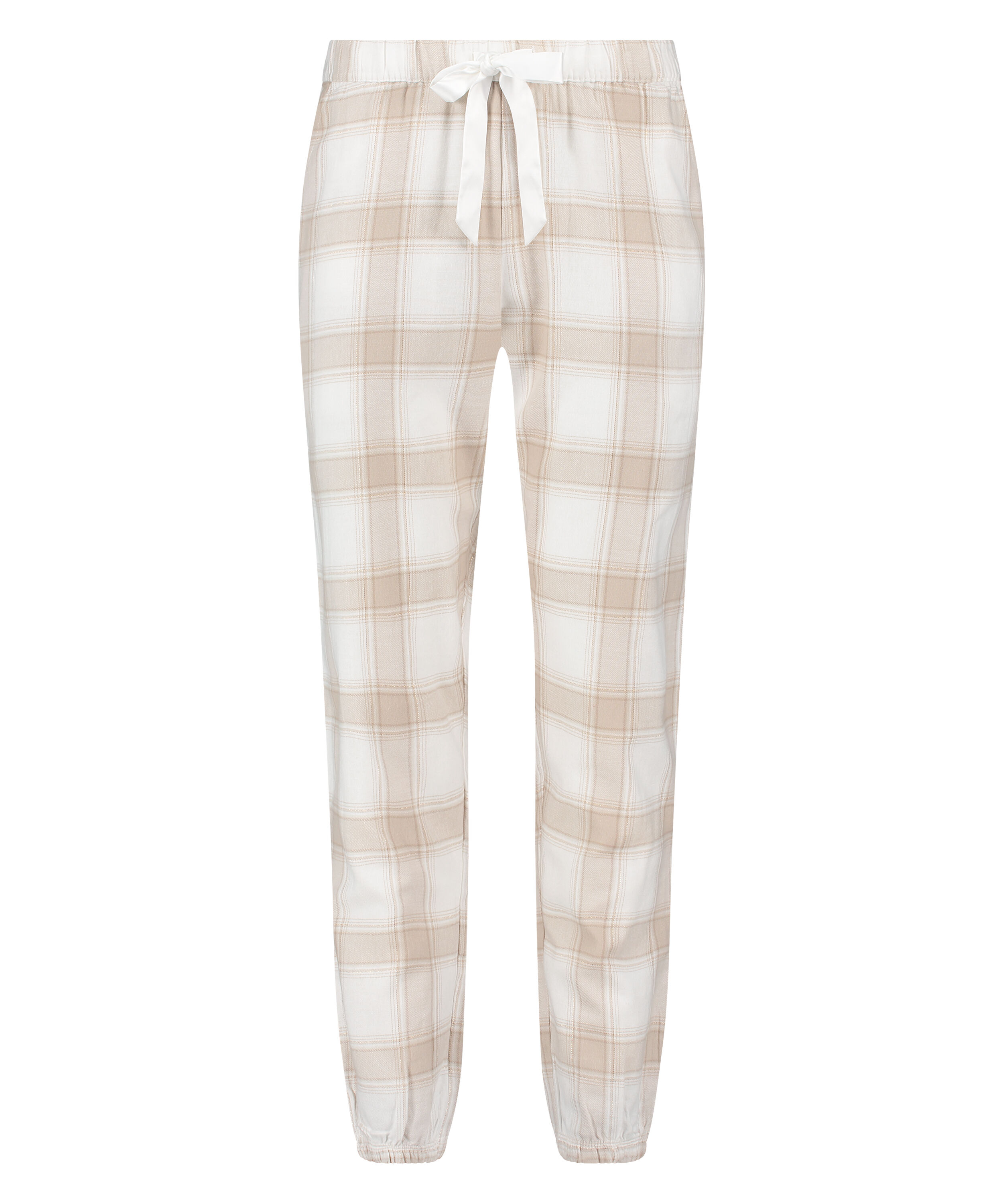 Pantalones de pijama de franela, Beige