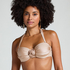 Top de bikini bandeau Lima, Beige