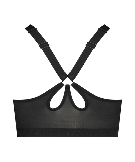HKMX Sujetador deportivo The Pro Level 3, Negro