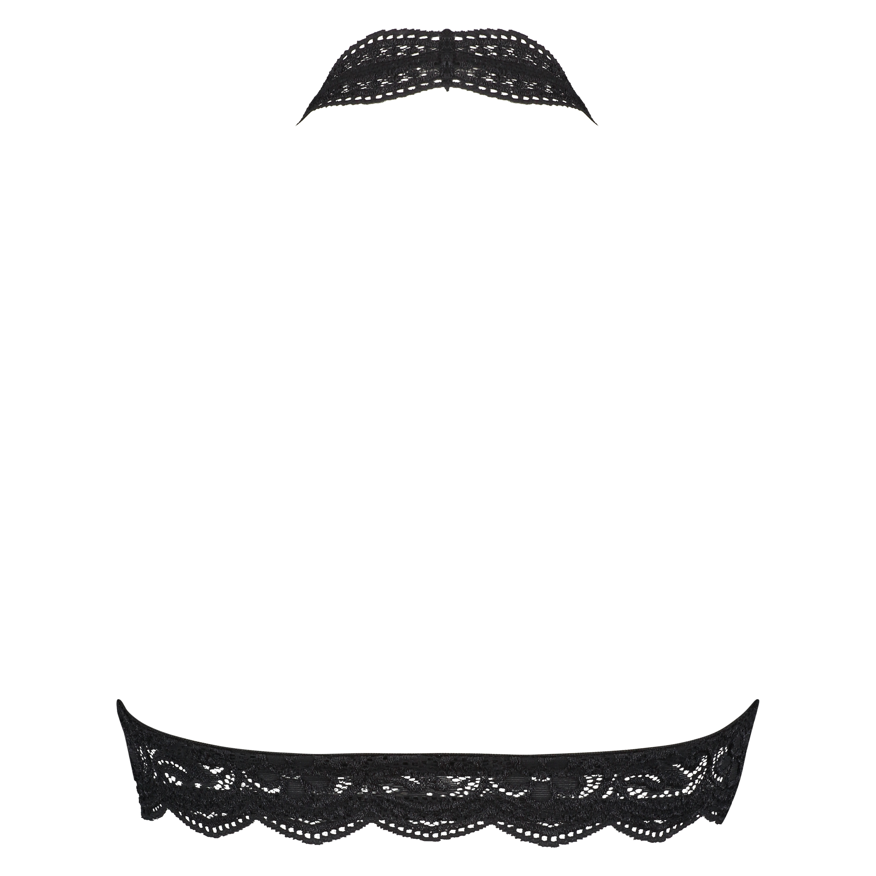Sujetador bralette Halter Lace, Negro, main