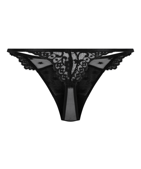 Tanga de corte alto Valora, Negro