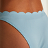 Braguita de bikini de corte alto Scallop, Azul