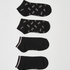 2 pares de calcetines tobilleros deportivos Cotton, Negro