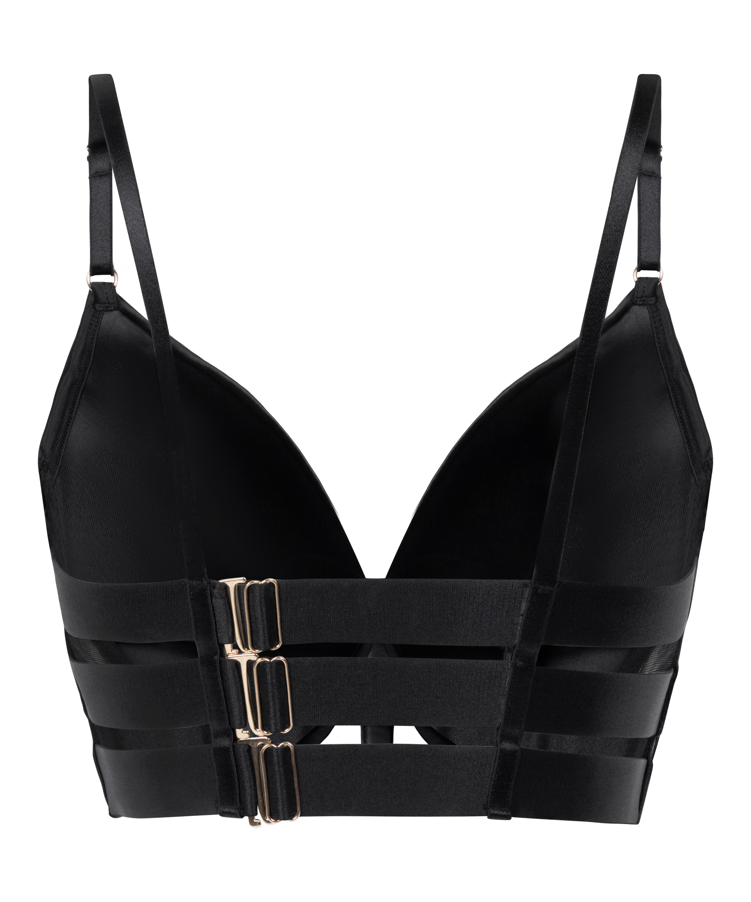 Sujetador de aros longline push-up acolchado Colette, Negro, main