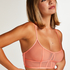 Bralette longline Sexi Mesh, Naranja