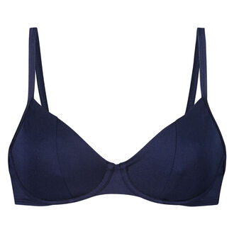 Top de bikini de aros no preformado Rhapsody, Azul