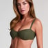 Top de bikini sin relleno con aros Cairo, Verde