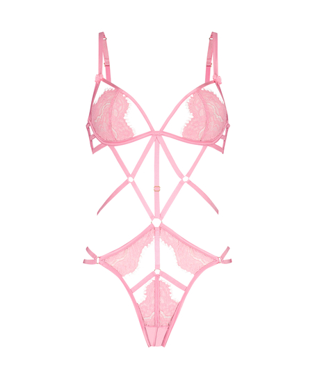 Private bodi entrepierna abierta Mitzy, Rosa