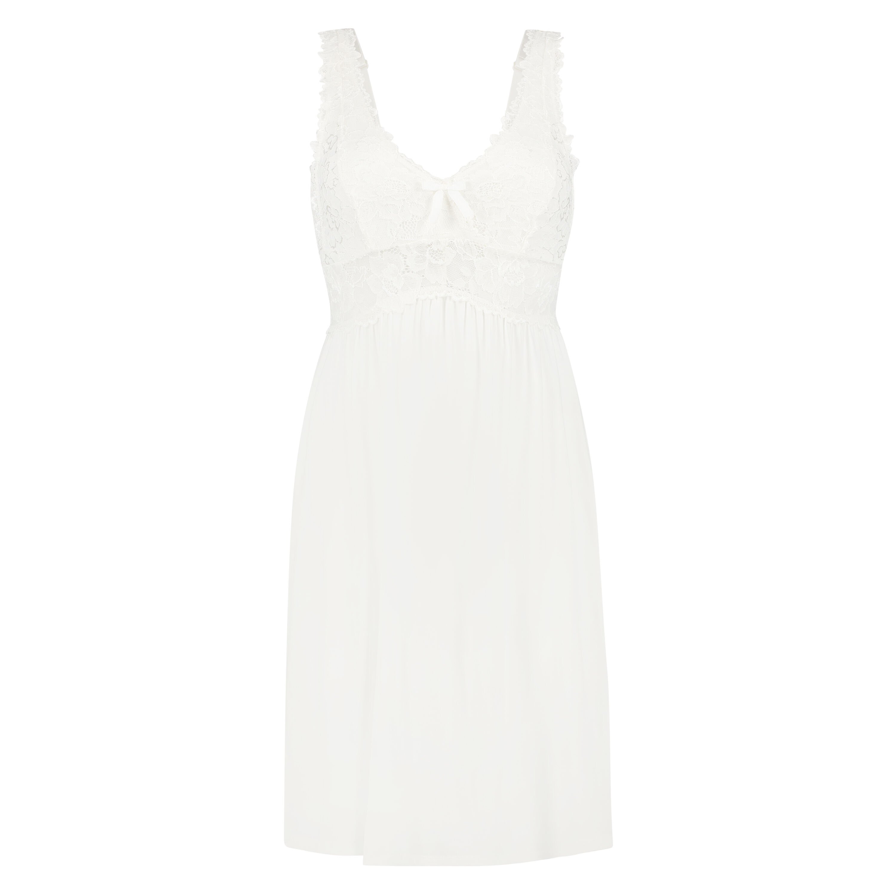 Vestido lencero Nora Lace, Blanco