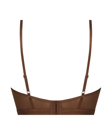 Sujetador de aros no preformado longline Honey, Marr&oacute;n