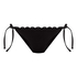 Braguita de bikini atrevida floral Scallop, Negro