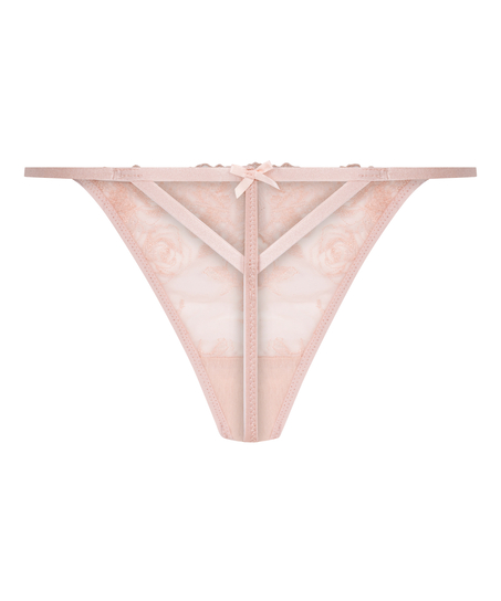 Tanga de pernera alta Hollie, Rosa
