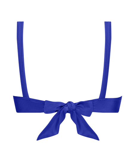 Top de bikini triangular Santorini, Azul