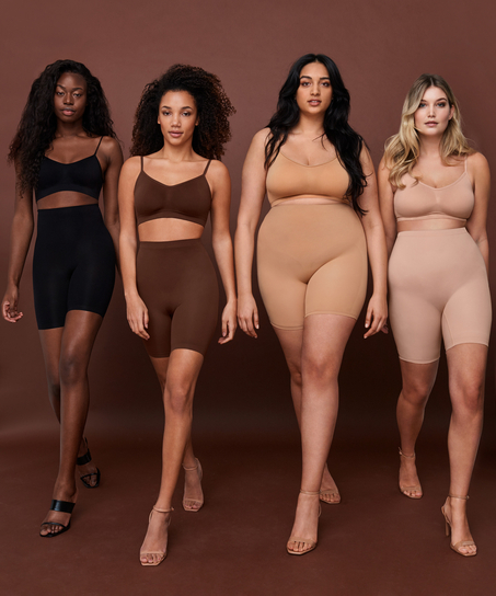 ﻿Faja correctora sin costuras para muslos, Beige