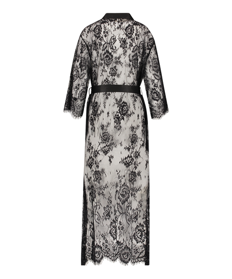 Kimono Allover Lace, Negro