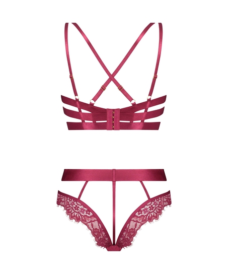 Private Bodi con entrepierna abierta Flora, Rojo