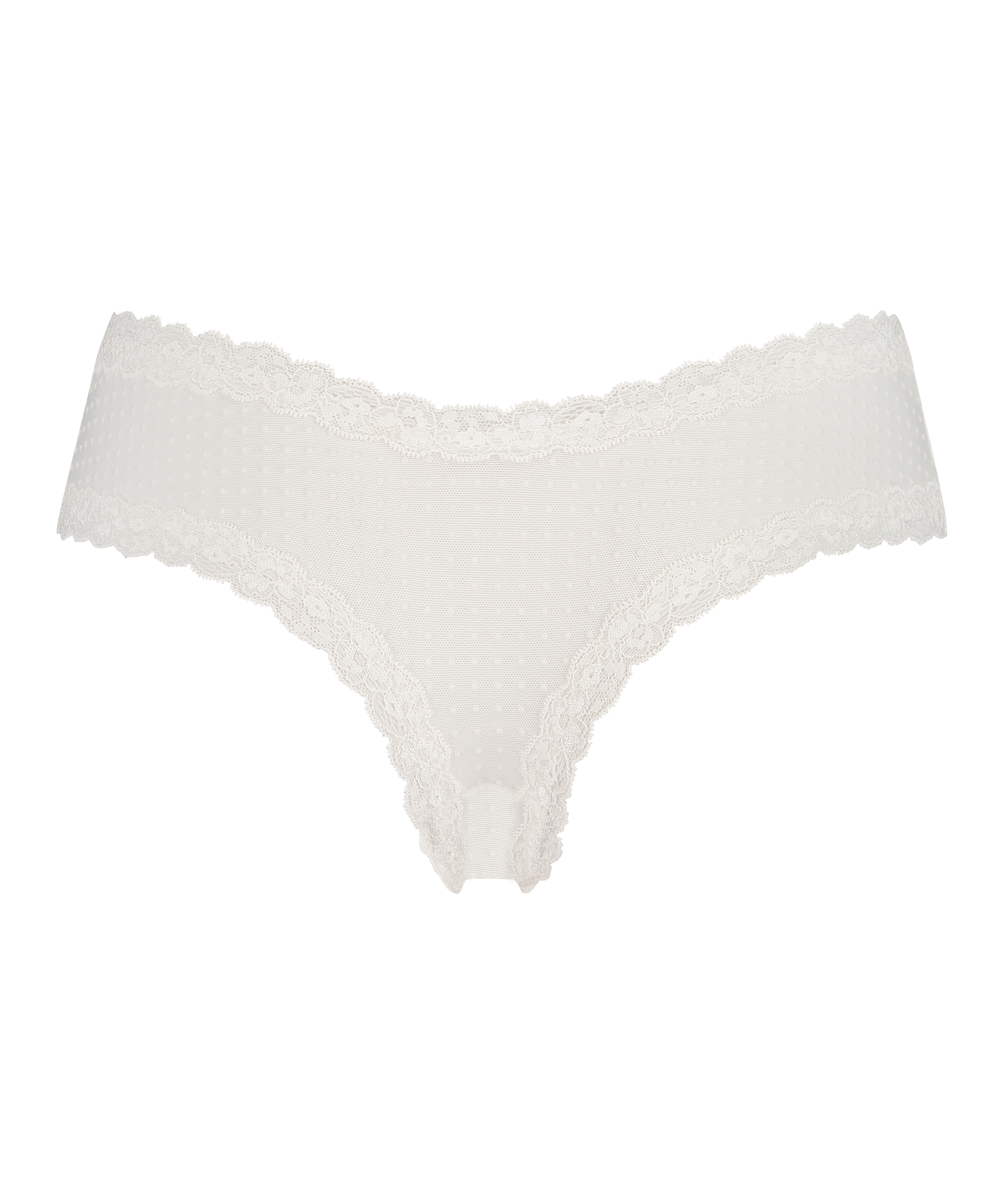 Brasile&ntilde;a en forma de V burn-out mesh, Blanco, main