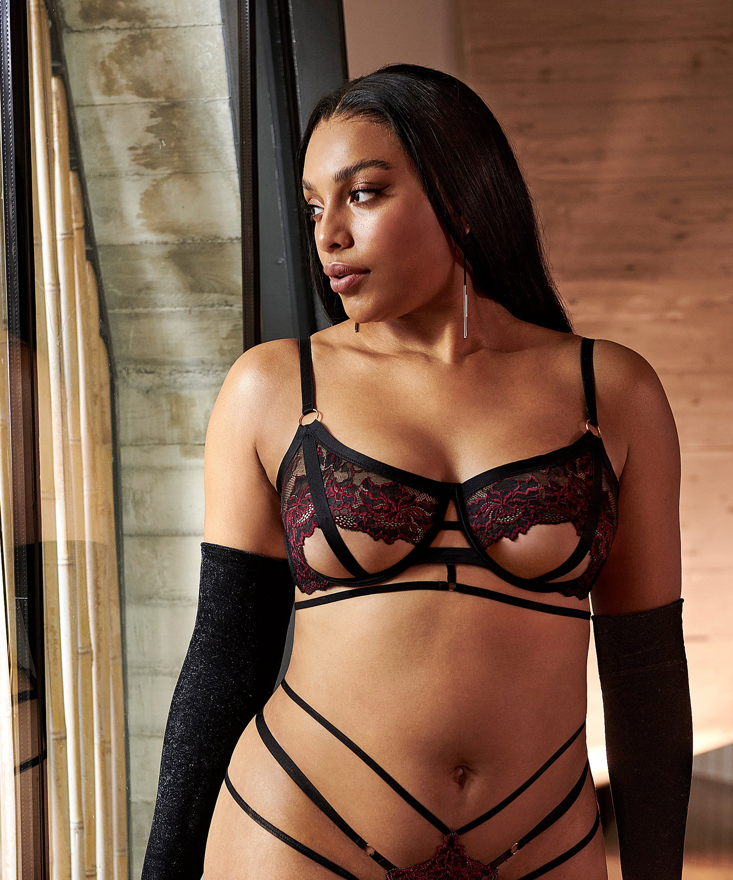 Sujetador de aros no preformado Piper, Negro, main