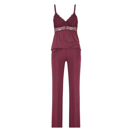 Conjunto de pijama Vera Lace, Rojo
