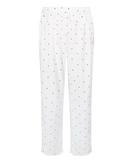 Pantal&oacute;n de pijama Pointelle, Blanco