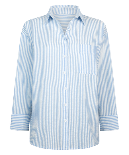 Top de pijama de algodón, Azul