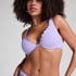 Top de bikini de aros no preformado Scallop, Morado