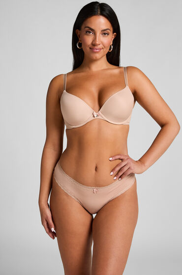 Hunkemöller Braguita brasileña de algodón Georgia Beige