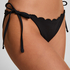 Braguita de bikini atrevida floral Scallop, Negro