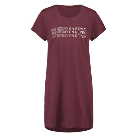 Camisón de escote redondo, Rojo