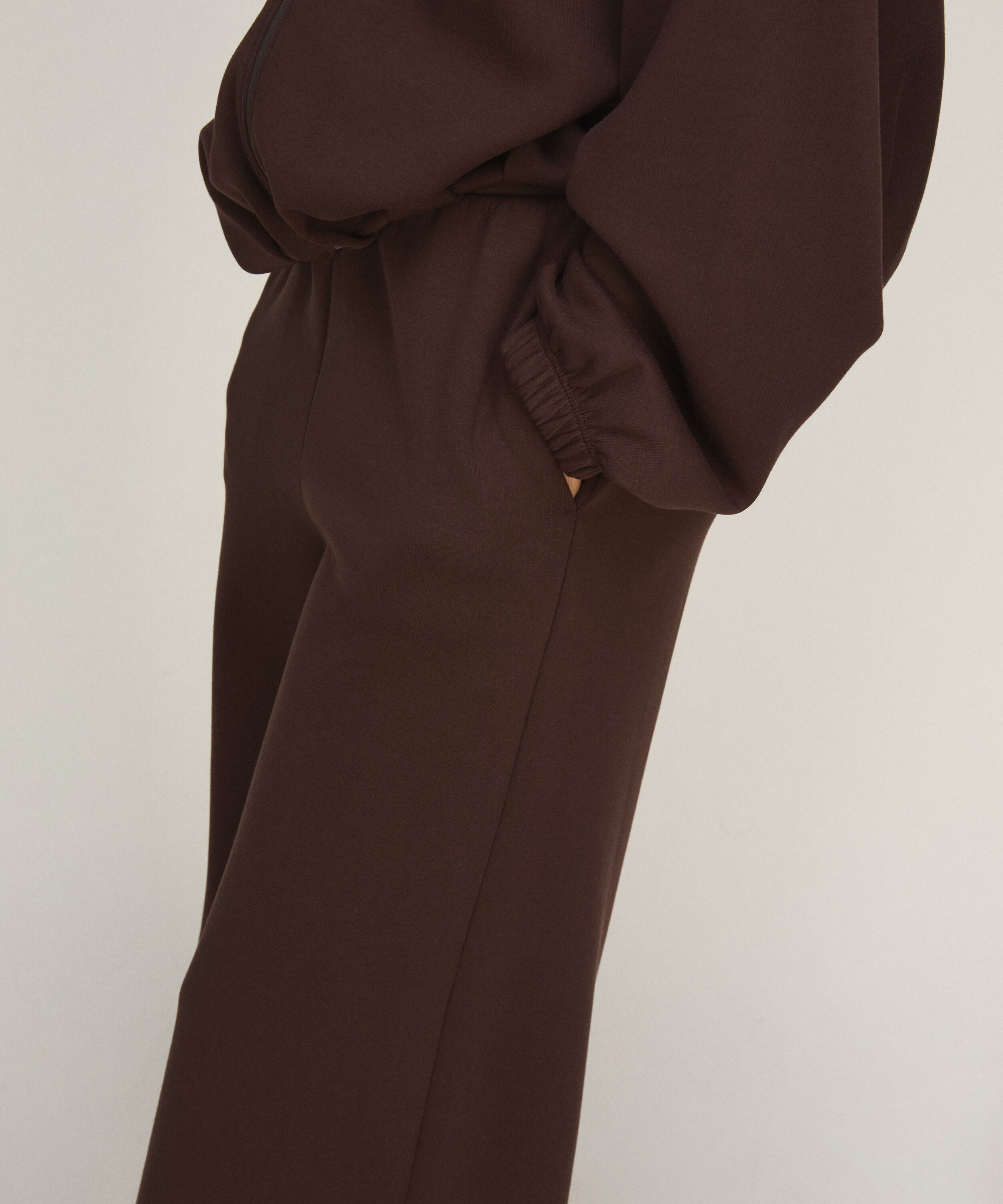 Pantalón de Viscosa de Pernera Ancha, Marrón