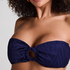 Top de bikini Cozumel Bandeau, Azul