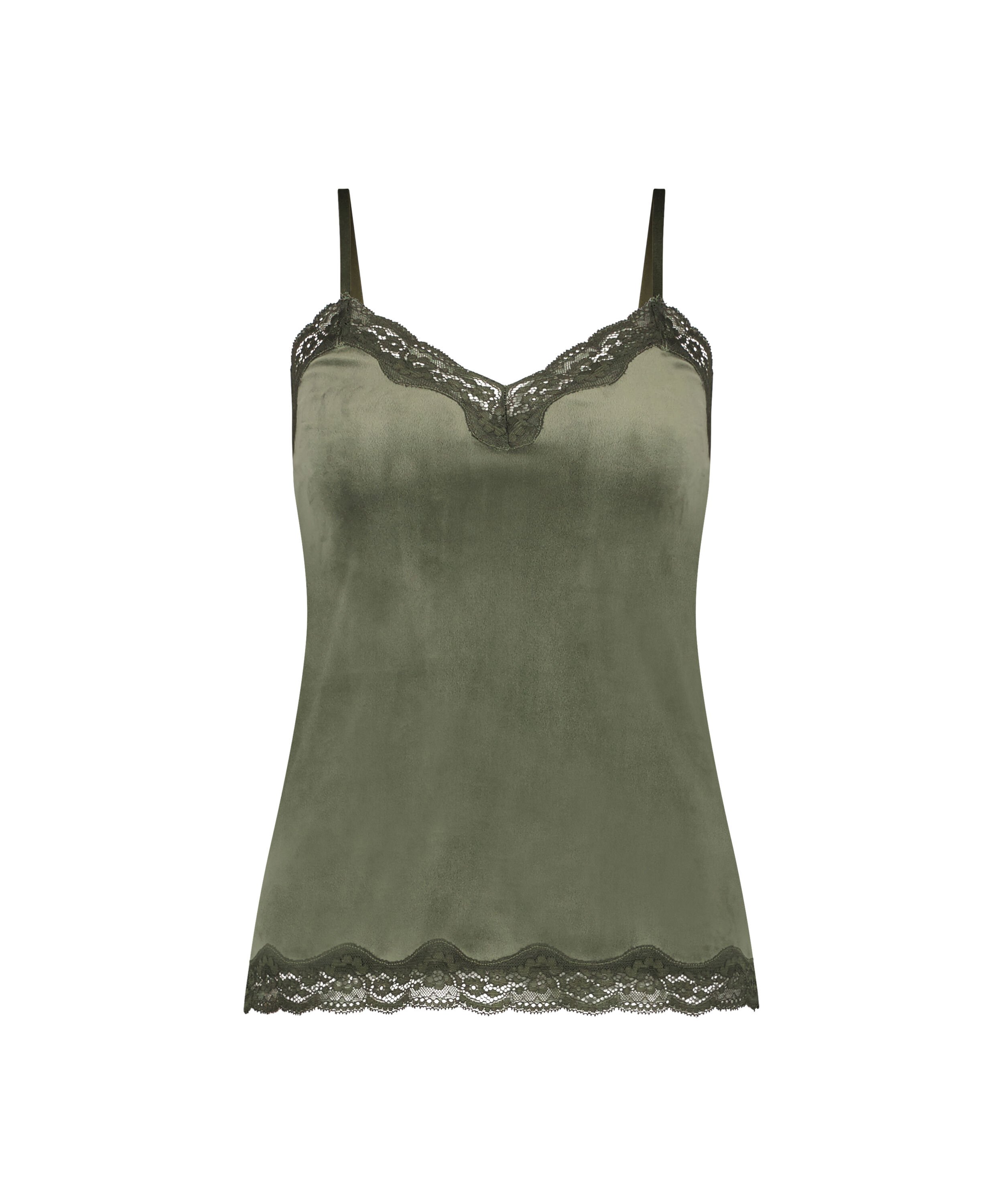 Camiseta top Velours Lace, Verde