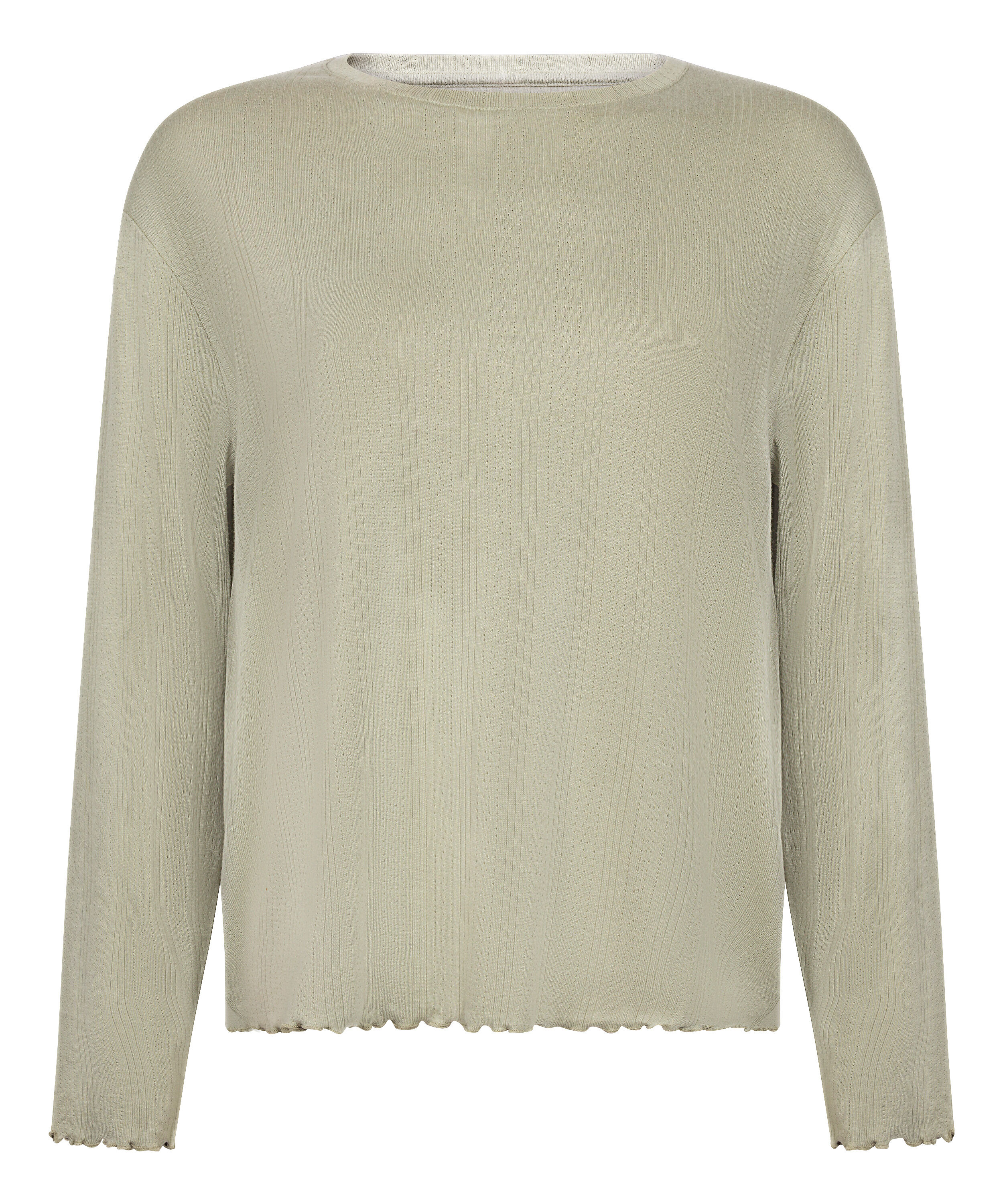 Pyjama Top Loose Pointelle, Verde