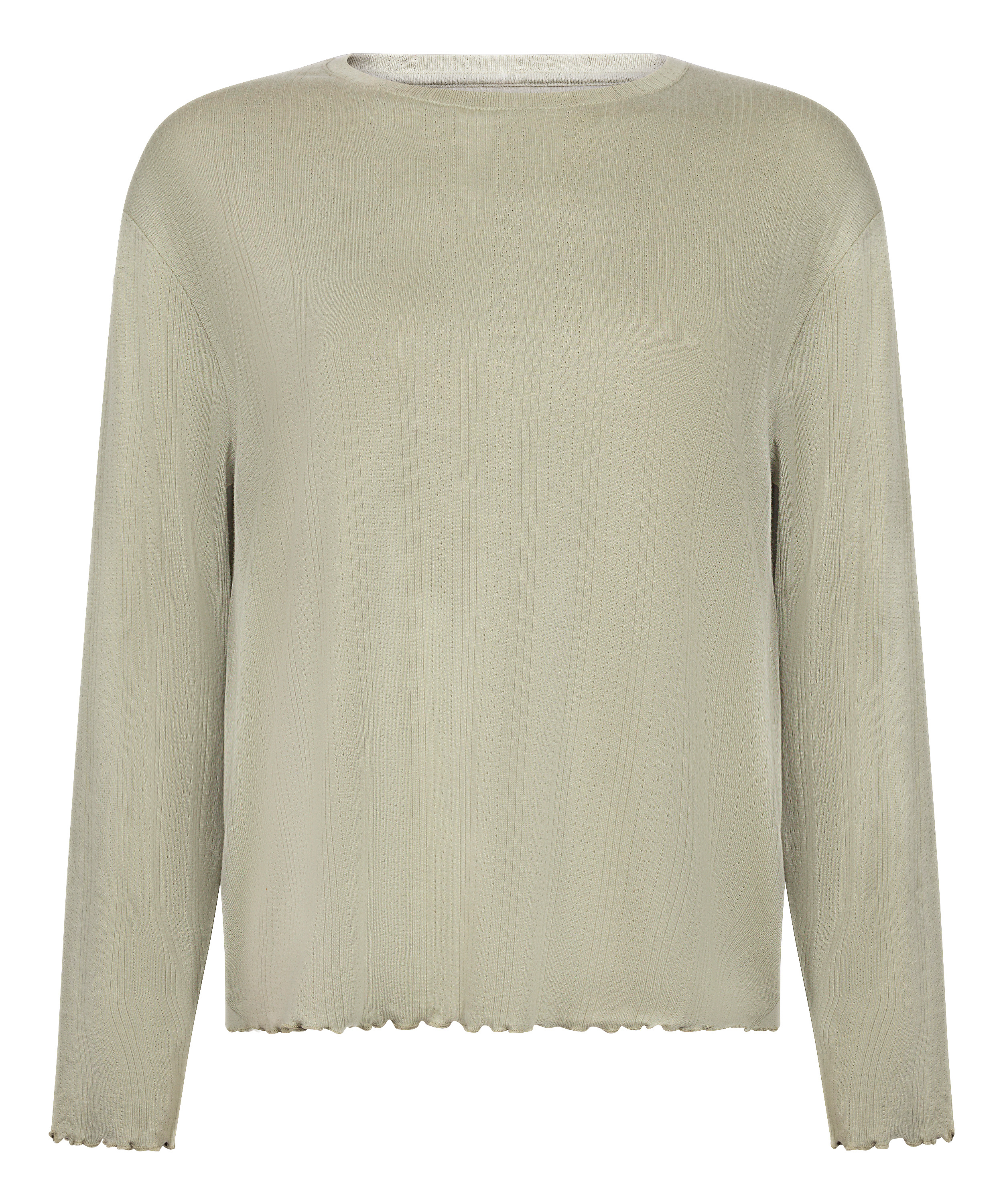 Pyjama Top Loose Pointelle, Verde, main