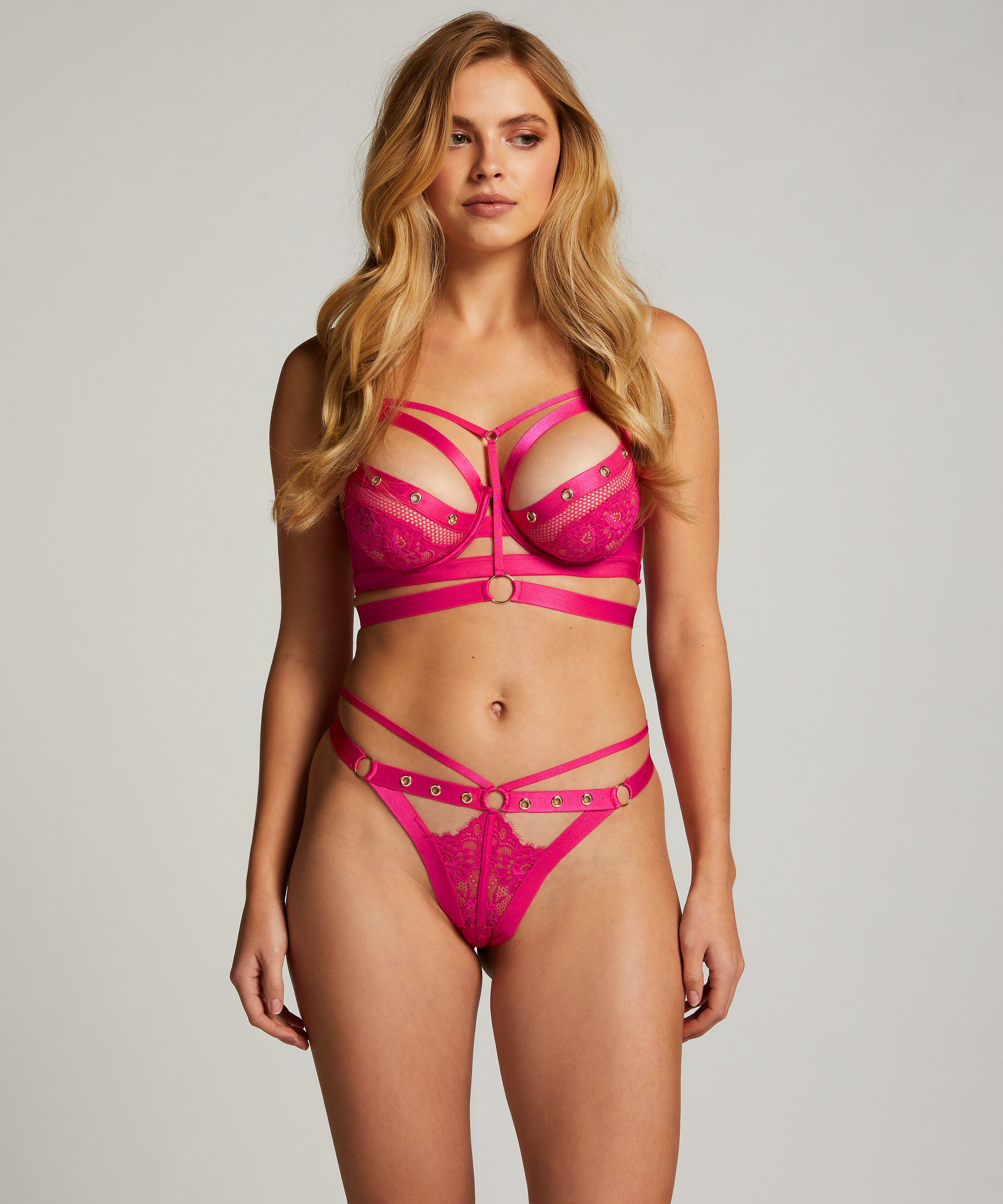 Sujetador longline de aros no preformado Sadie, Rosa, main