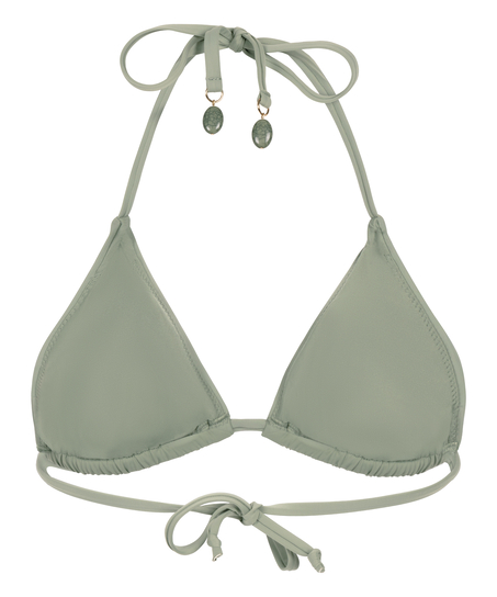 Top de bikini triangular Giselle, Verde