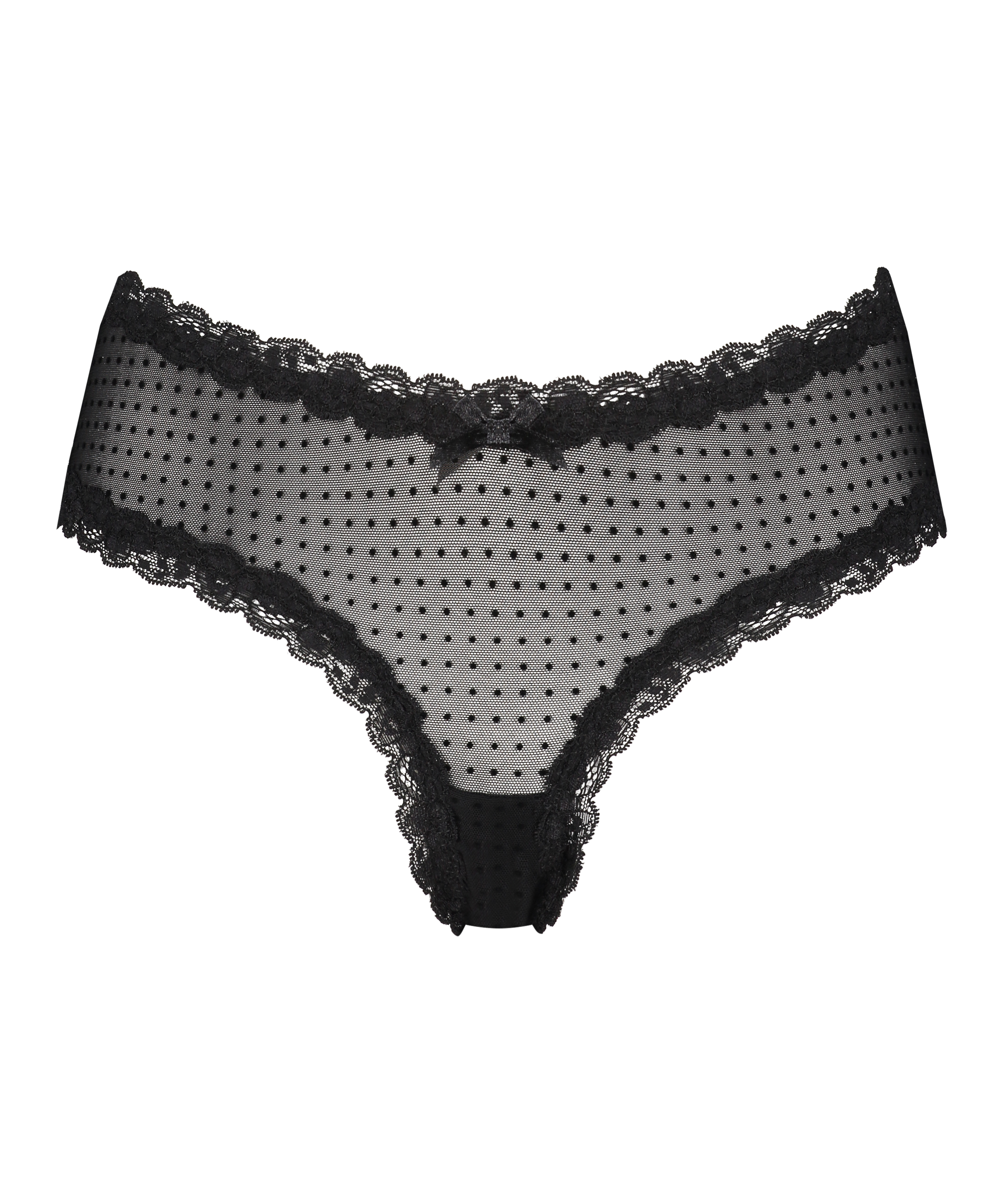 Brasileña en forma de V burn-out mesh, Negro, main