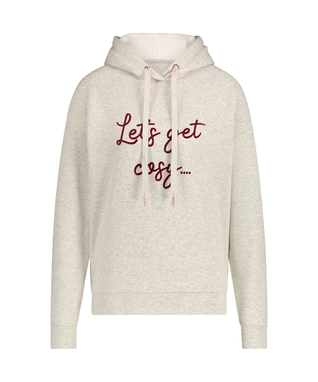Sudadera de manga larga con capucha, Beige