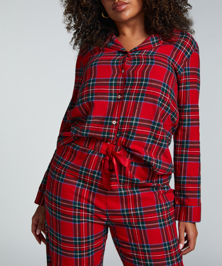 Conjunto de pijama Twill, Rojo