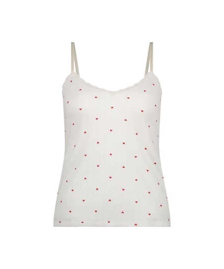 Top de camiseta lace, Blanco