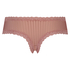 Brasile&ntilde;a en forma de V burn-out mesh, Rosa