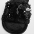 Pantuflas Floral, Negro