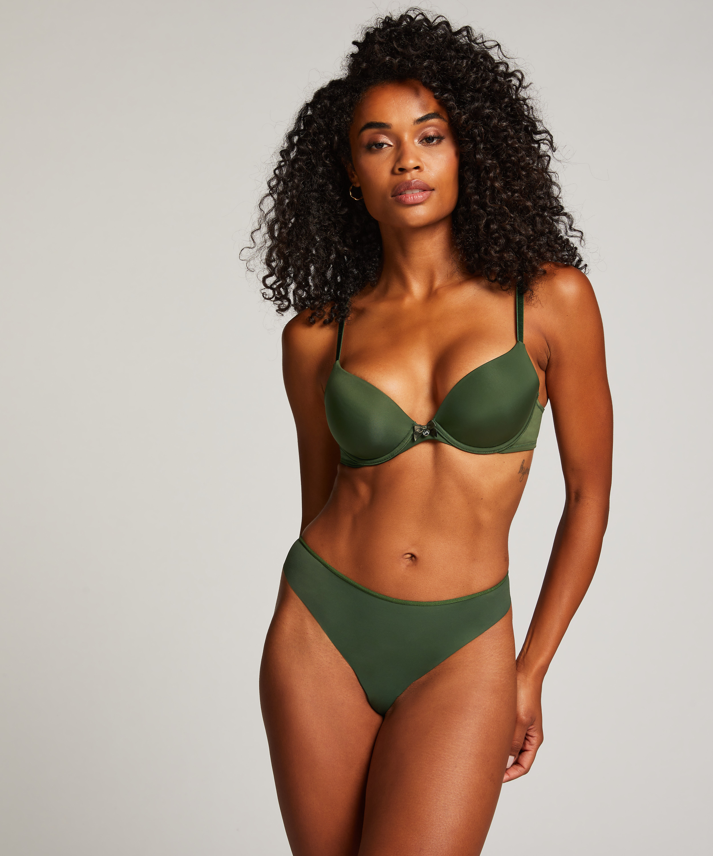 Invisible Tanga Lace Back, Verde, main