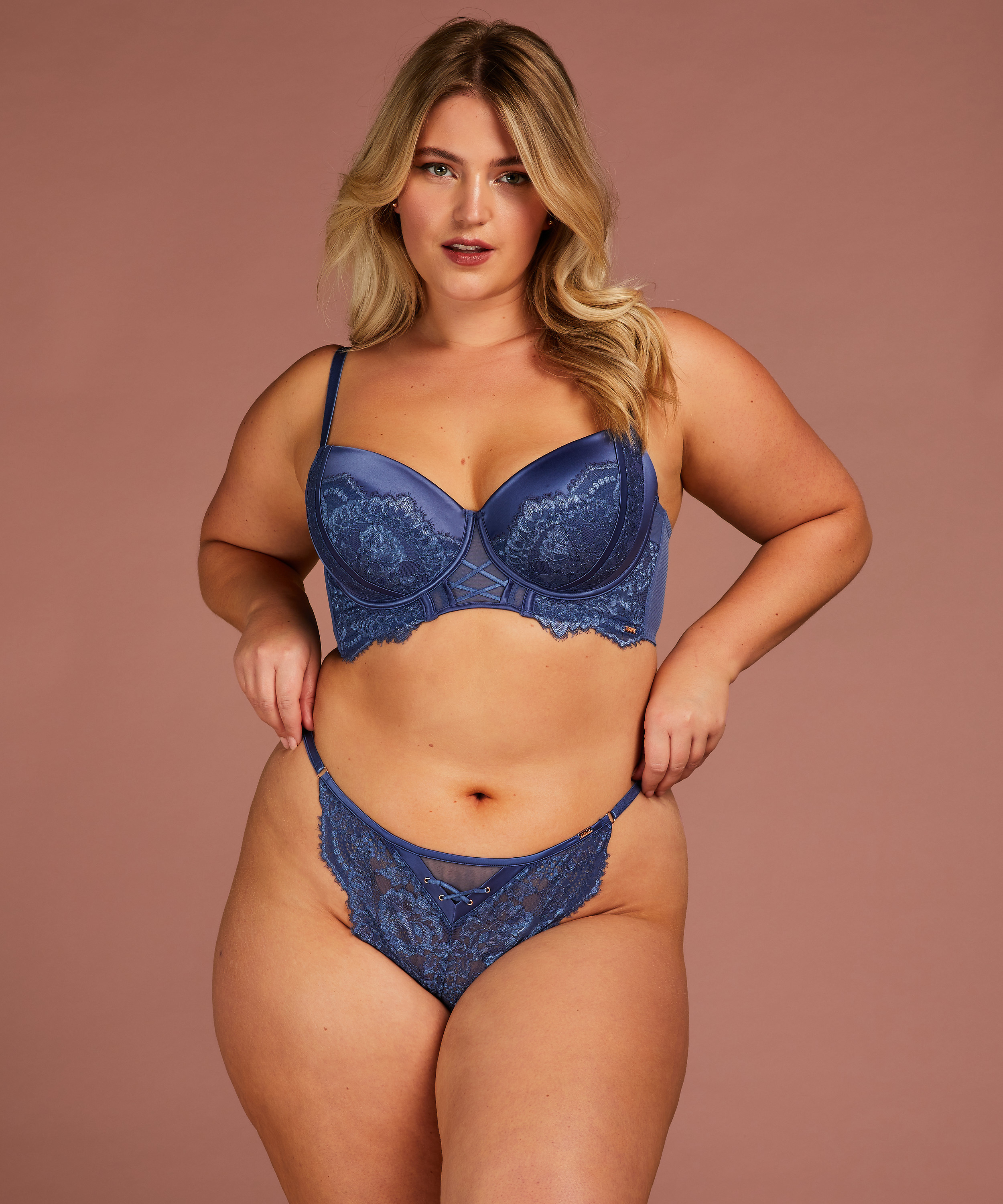 Tanga de pierna alta Daan, Azul, main