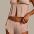 Cami Conjunto de Gasa Plisado, Rosa